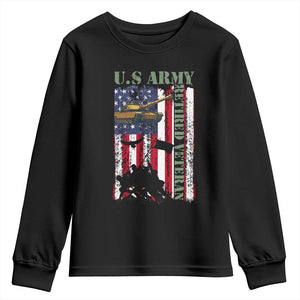 Retired Army Youth Sweatshirt American Flag US Patriotic USA Pride TS12 Black Print Your Wear