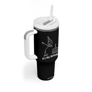 Dabbing Stickman Party Humor Gift Tumbler With Handle It Is My Birthday TS12 Print Your Wear