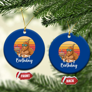 It Is My Birthday Ceramic Ornament Funny Bigfoot Blowing Candle Birthday Cake TS12 1pc Blue Print Your Wear