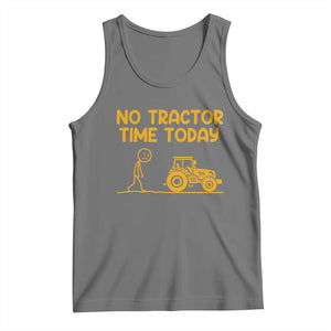 Funny Farm Life Stickman Meme Tank Top No Tractor Time Today TS12 Black Heather Print Your Wear