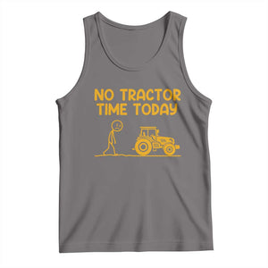 Funny Farm Life Stickman Meme Tank Top No Tractor Time Today TS12 Deep Heather Print Your Wear