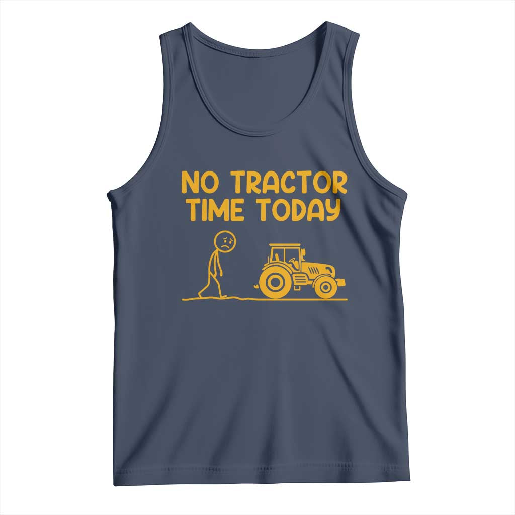 Funny Farm Life Stickman Meme Tank Top No Tractor Time Today TS12 Navy Print Your Wear