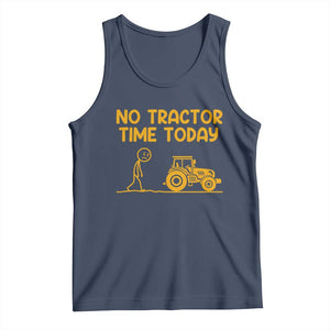Funny Farm Life Stickman Meme Tank Top No Tractor Time Today TS12 Navy Print Your Wear