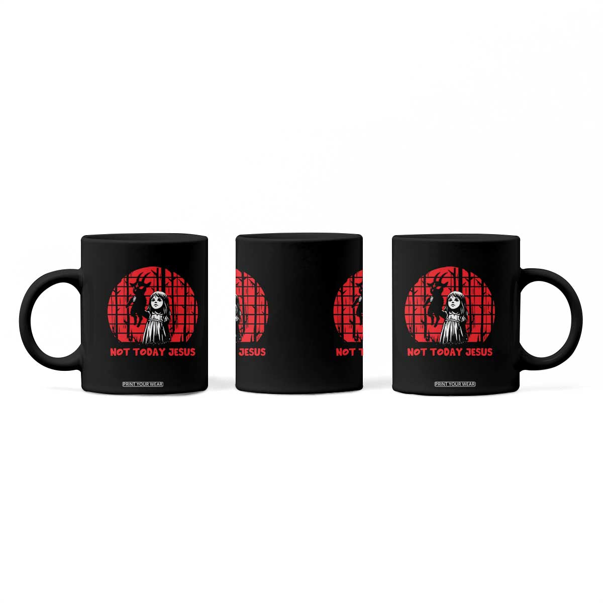 Not Today Jesus Coffee Mug Gothic Dark Art Pastel Goth Creepy Graphic TS12 Print Your Wear