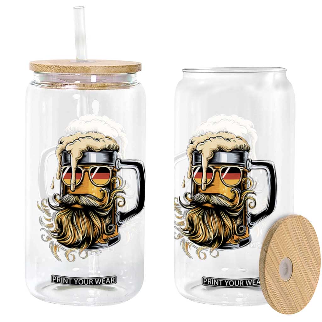 Funny Oktoberfest Beer Lover Gift Glass Can Cool German Beer Mug TS12 Print Your Wear