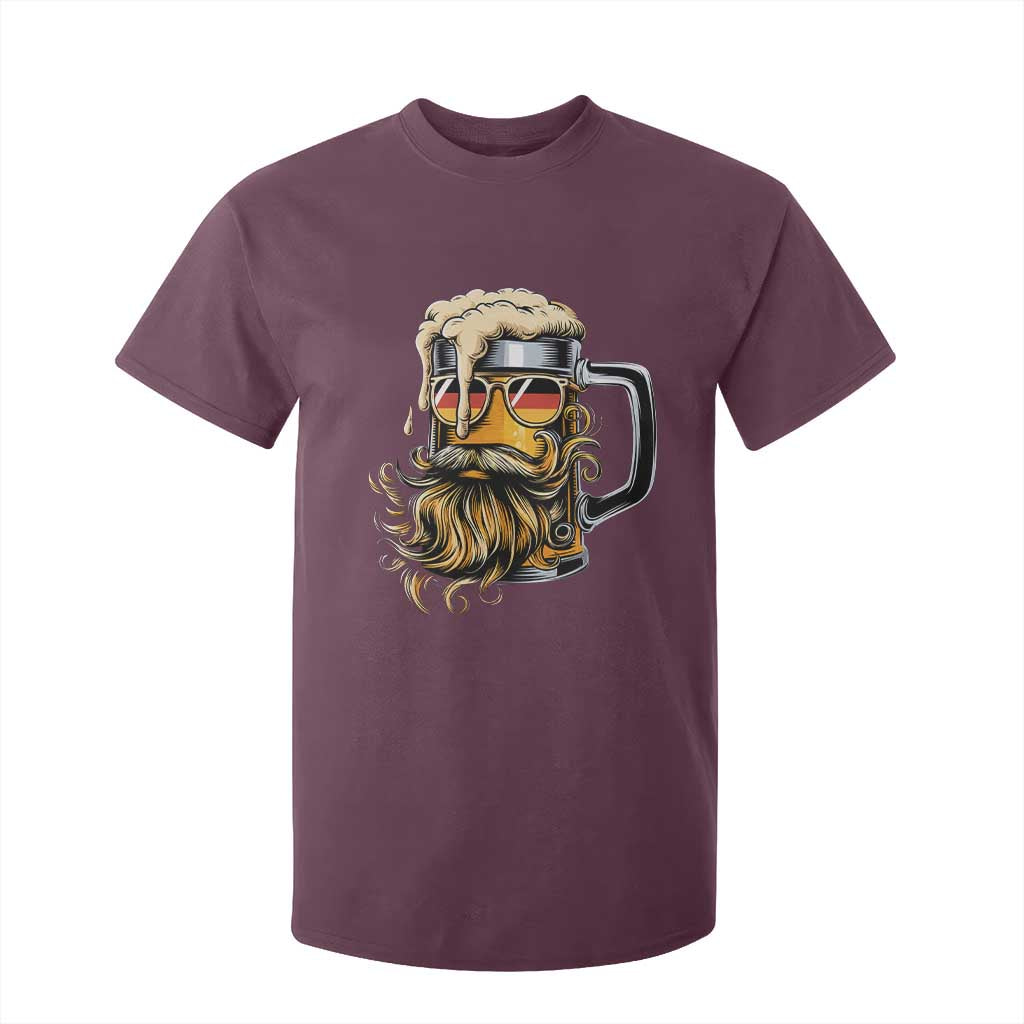 Funny Oktoberfest Beer Lover Gift T Shirt For Kid Cool German Beer Mug TS12 Maroon Print Your Wear