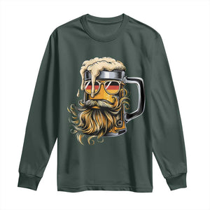 Funny Oktoberfest Beer Lover Gift Long Sleeve Shirt Cool German Beer Mug TS12 Dark Forest Green Print Your Wear