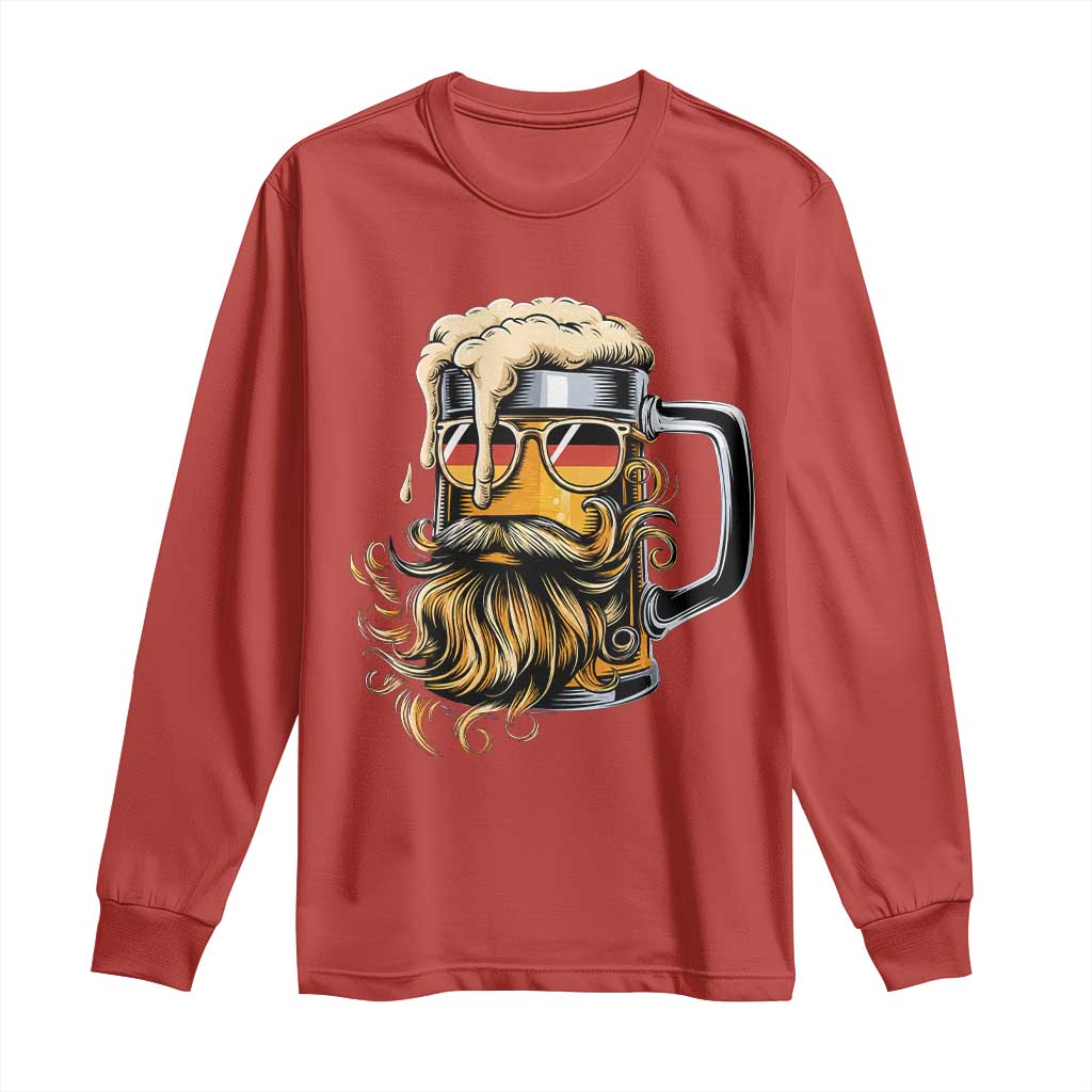 Funny Oktoberfest Beer Lover Gift Long Sleeve Shirt Cool German Beer Mug TS12 Red Print Your Wear