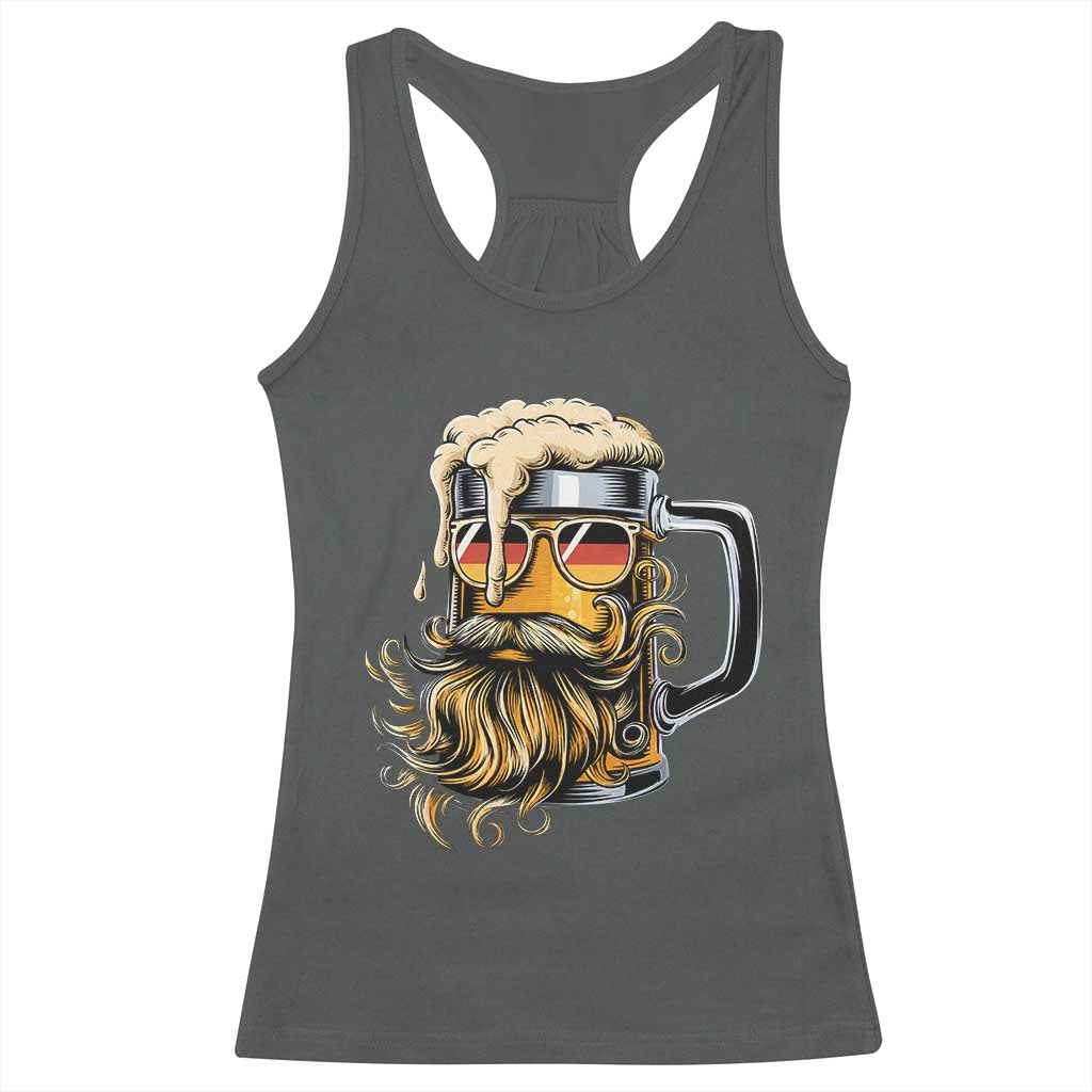 Funny Oktoberfest Beer Lover Gift Racerback Tank Top Cool German Beer Mug TS12 Dark Heather Print Your Wear