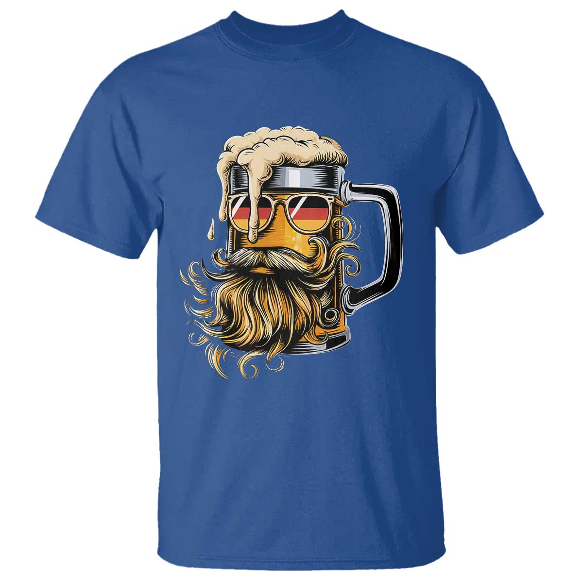 Funny Oktoberfest Beer Lover Gift T Shirt Cool German Beer Mug TS12 Royal Blue Print Your Wear