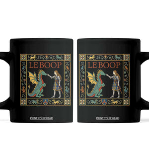 Le Boop Medieval Knight Dragon Coffee Mug Renaissance Fantasy Fair Lover Gift TS12 Black Print Your Wear