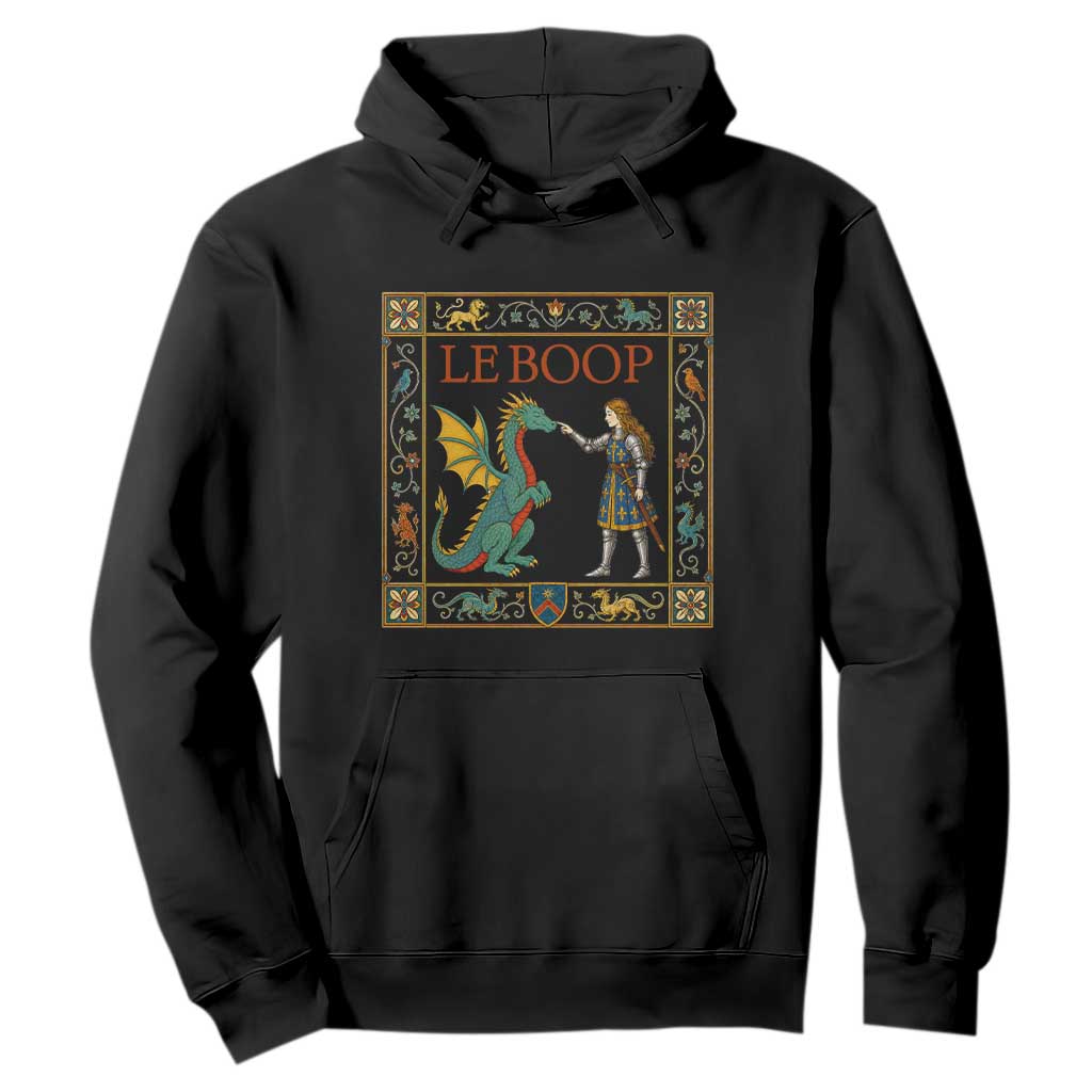 Le Boop Medieval Knight Dragon Hoodie Renaissance Fantasy Fair Lover Gift TS12 Black Print Your Wear