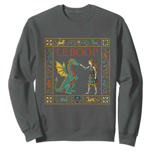 Le Boop Medieval Knight Dragon Sweatshirt Renaissance Fantasy Fair Lover Gift TS12 Dark Heather Print Your Wear