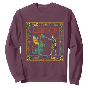 Le Boop Medieval Knight Dragon Sweatshirt Renaissance Fantasy Fair Lover Gift TS12 Maroon Print Your Wear