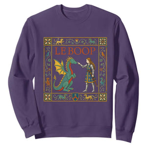 Le Boop Medieval Knight Dragon Sweatshirt Renaissance Fantasy Fair Lover Gift TS12 Purple Print Your Wear