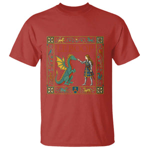 Le Boop Medieval Knight Dragon T Shirt Renaissance Fantasy Fair Lover Gift TS12 Red Print Your Wear