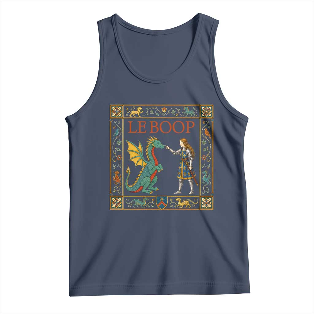 Le Boop Medieval Knight Dragon Tank Top Renaissance Fantasy Fair Lover Gift TS12 Navy Print Your Wear