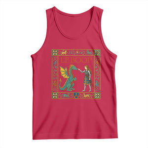 Le Boop Medieval Knight Dragon Tank Top Renaissance Fantasy Fair Lover Gift TS12 Red Print Your Wear