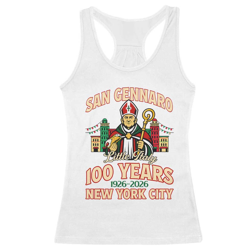 San Gennaro Feast Little Italy New York City Racerback Tank Top 100 Years Italian Heritage Festival Gift