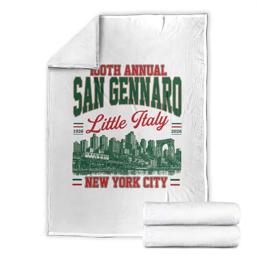San Gennaro Little Italy NYC Feast Throw Blanket 100 Years Italian Heritage Celebration Gift