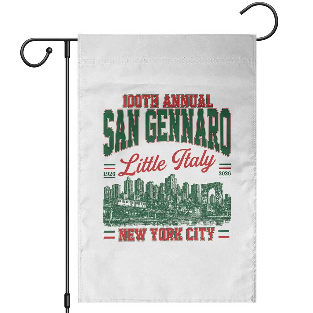 San Gennaro Little Italy NYC Feast Garden Flag 100 Years Italian Heritage Celebration Gift