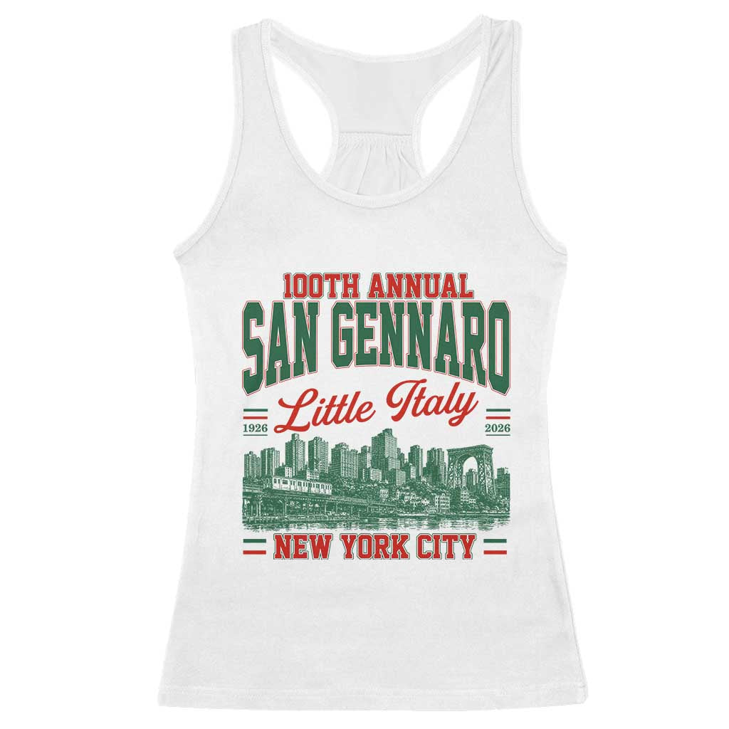 San Gennaro Little Italy NYC Feast Racerback Tank Top 100 Years Italian Heritage Celebration Gift