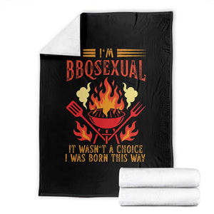 Funny Im BBQsexual It Wasnt A Choice Throw Blanket Grill Master Pitmaster Gift