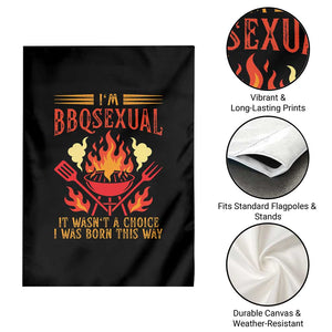 Funny Im BBQsexual It Wasnt A Choice Garden Flag Grill Master Pitmaster Gift