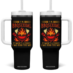 Funny Im BBQsexual It Wasnt A Choice Tumbler With Handle Grill Master Pitmaster Gift