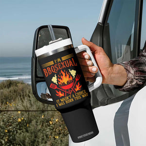 Funny Im BBQsexual It Wasnt A Choice Tumbler With Handle Grill Master Pitmaster Gift