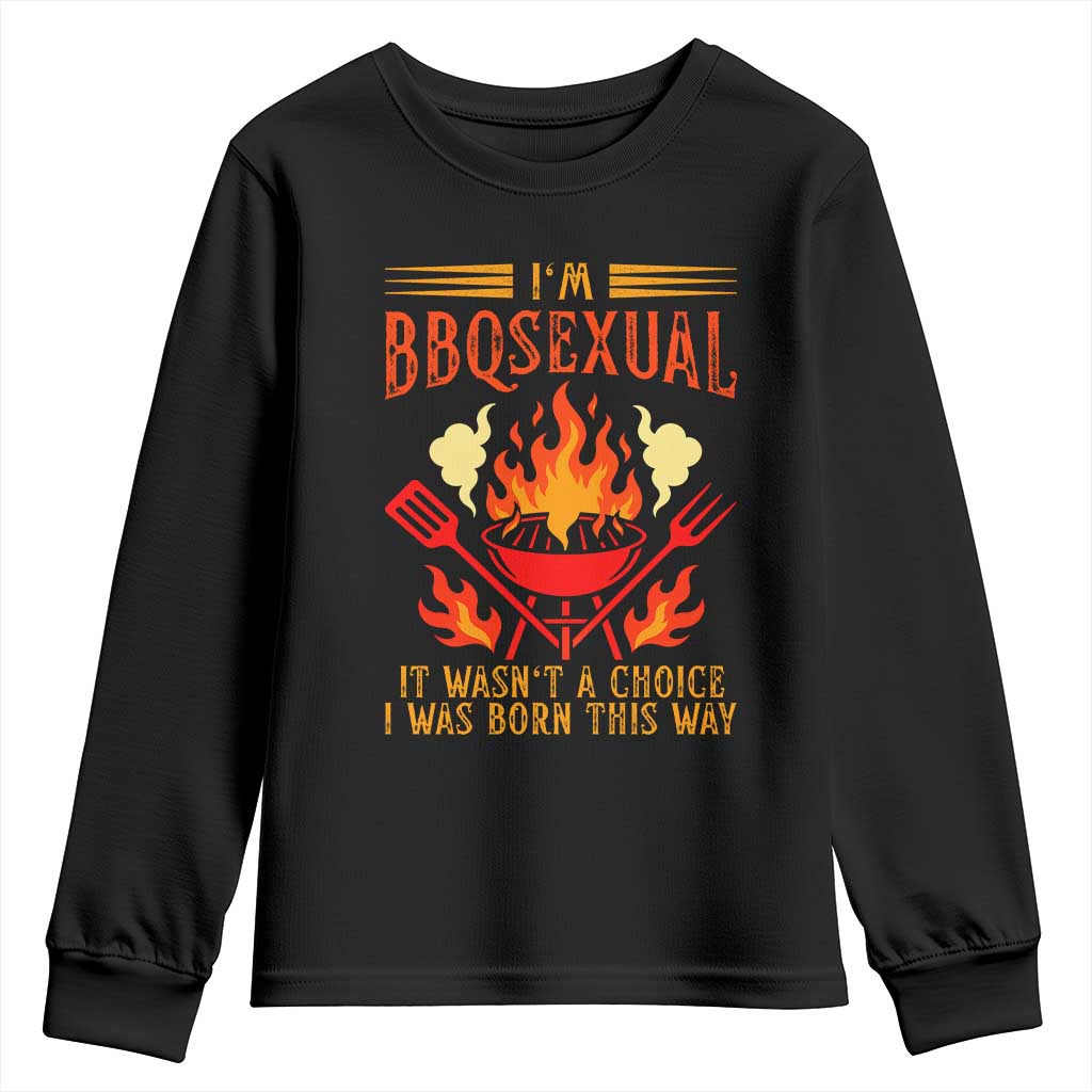 Funny Im BBQsexual It Wasnt A Choice Youth Sweatshirt Grill Master Pitmaster Gift