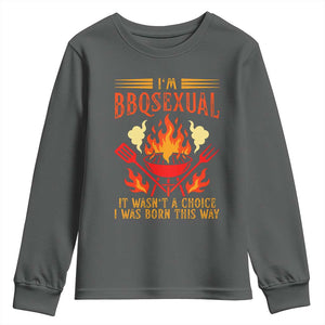 Funny Im BBQsexual It Wasnt A Choice Youth Sweatshirt Grill Master Pitmaster Gift