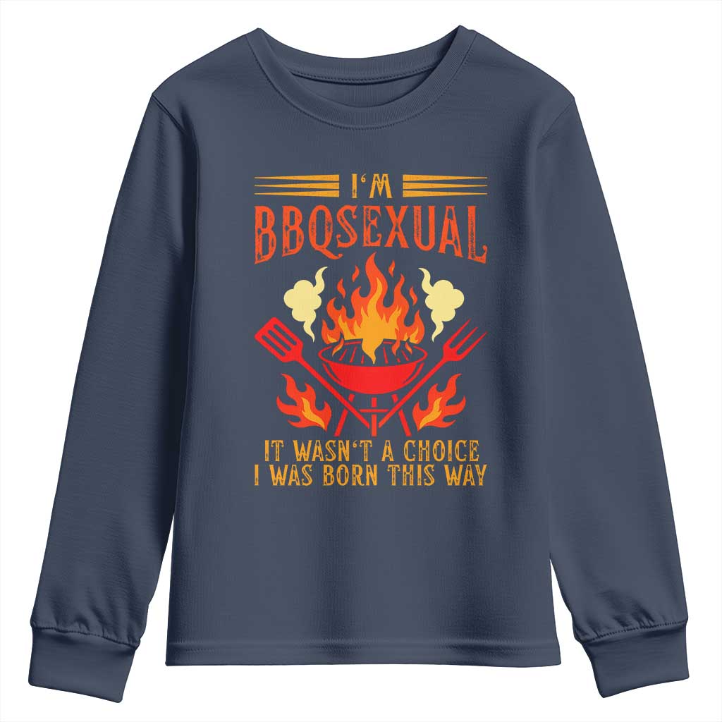 Funny Im BBQsexual It Wasnt A Choice Youth Sweatshirt Grill Master Pitmaster Gift