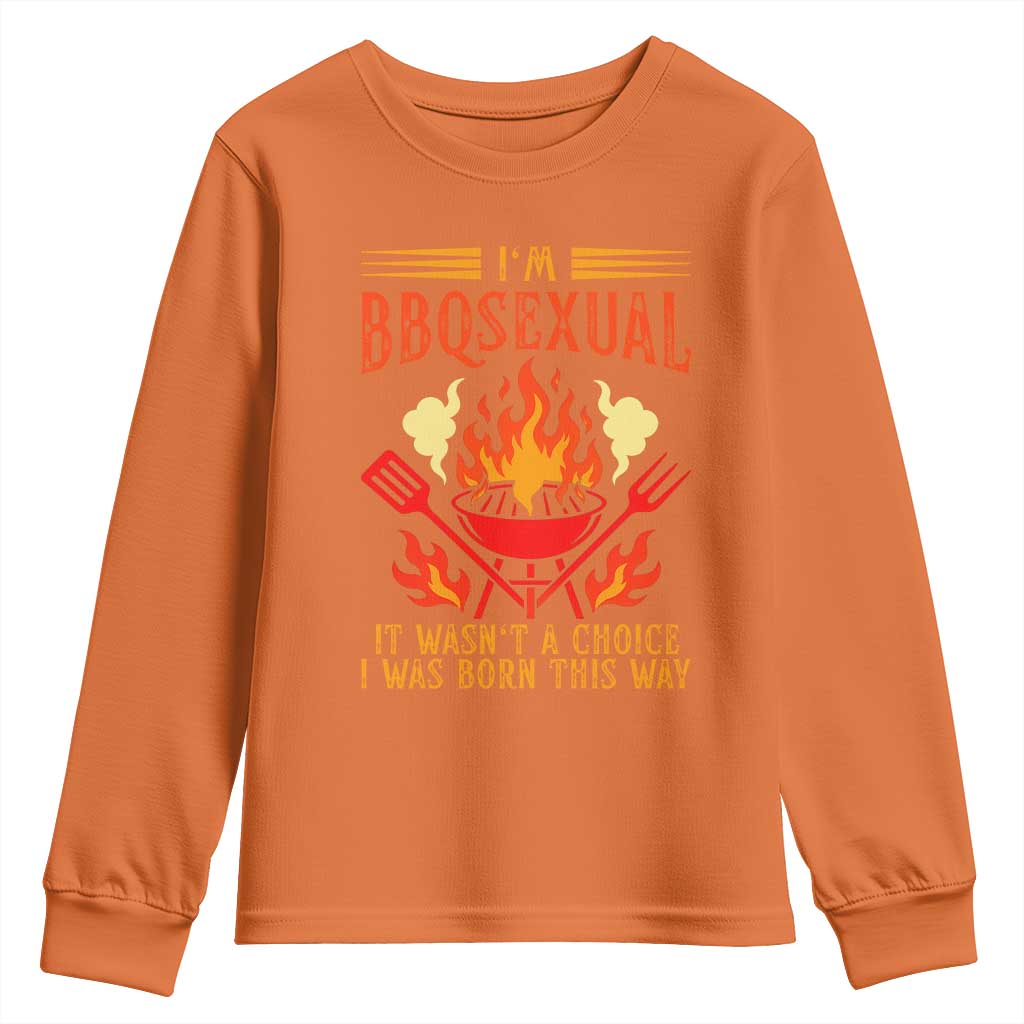 Funny Im BBQsexual It Wasnt A Choice Youth Sweatshirt Grill Master Pitmaster Gift