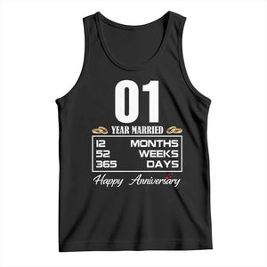 Vintage 1st Wedding Anniversary Tank Top One Year Married Gift