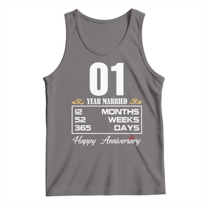 Vintage 1st Wedding Anniversary Tank Top One Year Married Gift
