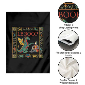 Le Boop Knight Dragon Renaissance Fair Medieval Humor Garden Flag TS12 Print Your Wear