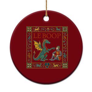 Le Boop Knight Dragon Renaissance Fair Medieval Humor Ceramic Ornament TS12 1pc Red Print Your Wear