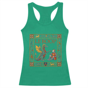 Le Boop Knight Dragon Renaissance Fair Medieval Humor Racerback Tank Top TS12 Irish Green Print Your Wear