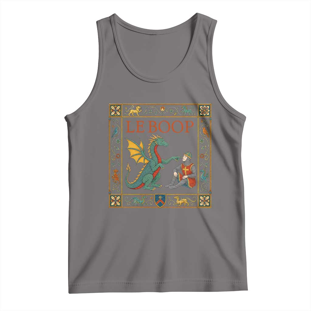 Le Boop Knight Dragon Renaissance Fair Medieval Humor Tank Top TS12 Deep Heather Print Your Wear