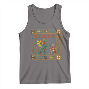 Le Boop Knight Dragon Renaissance Fair Medieval Humor Tank Top TS12 Deep Heather Print Your Wear