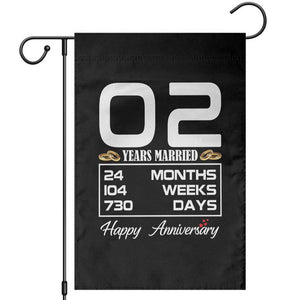 Vintage 2nd Wedding Anniversary Garden Flag Two Years Married Gift
