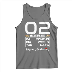 Vintage 2nd Wedding Anniversary Tank Top Two Years Married Gift