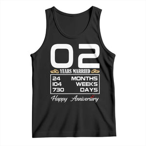 Vintage 2nd Wedding Anniversary Tank Top Two Years Married Gift