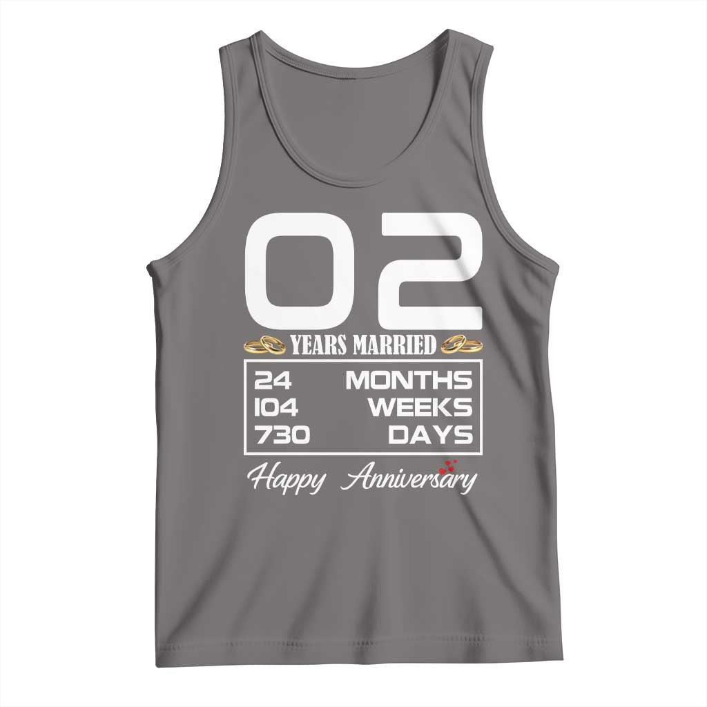 Vintage 2nd Wedding Anniversary Tank Top Two Years Married Gift