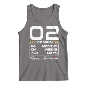 Vintage 2nd Wedding Anniversary Tank Top Two Years Married Gift