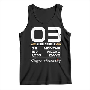 Vintage 3rd Wedding Anniversary Tank Top Three Years Married Gift