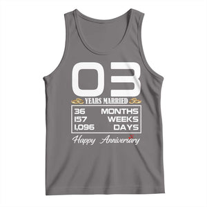 Vintage 3rd Wedding Anniversary Tank Top Three Years Married Gift