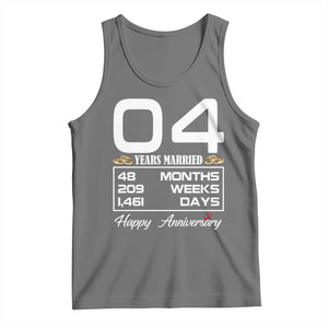 Vintage 4th Wedding Anniversary Tank Top Four Years Married Gift