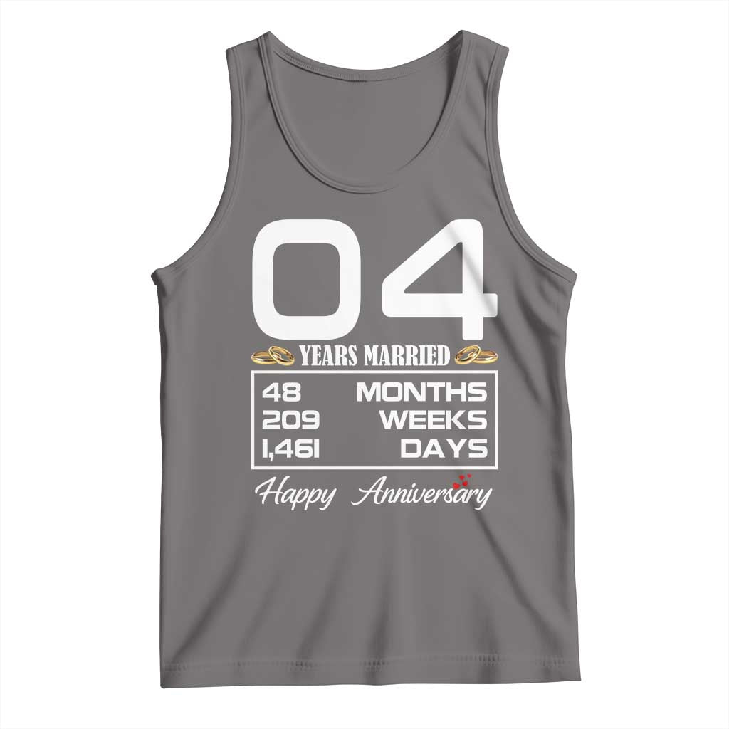 Vintage 4th Wedding Anniversary Tank Top Four Years Married Gift